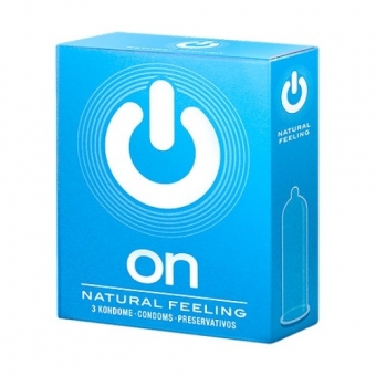 Классические прозрачные презервативы "On" Natural feeling